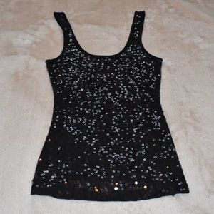 Express Black Sequin Tank